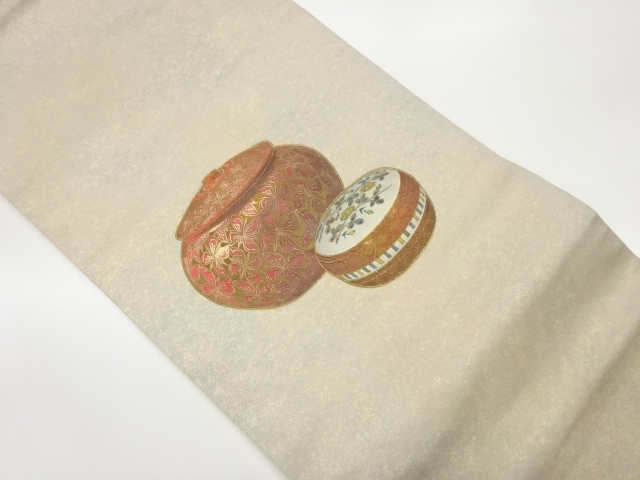 パッチワーク器模様刺繍名古屋帯